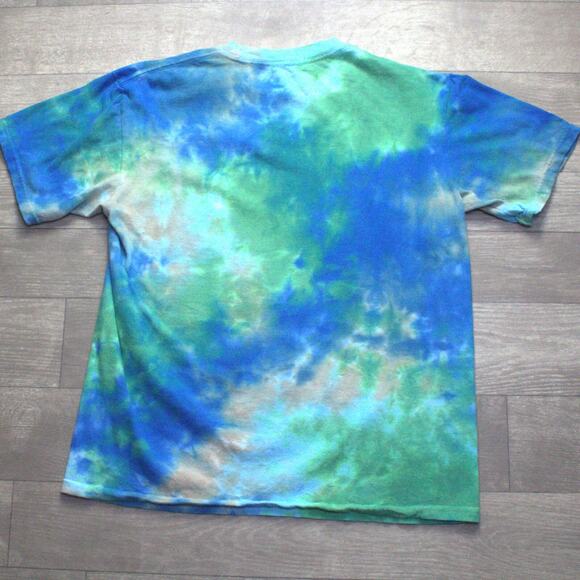 Woodstock An Aquarian Position White Lake NY Men’s Blue Tye Dye Shirt S - Picture 5 of 5
